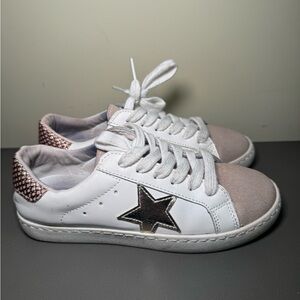 Youth Girls Vintage Havana Bianca White Leather Shoes Sneakers